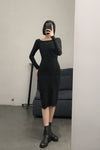 marc le bihan stretch dress 21923 black